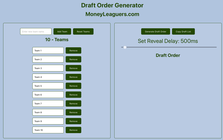 Tools - Draft Order Generator